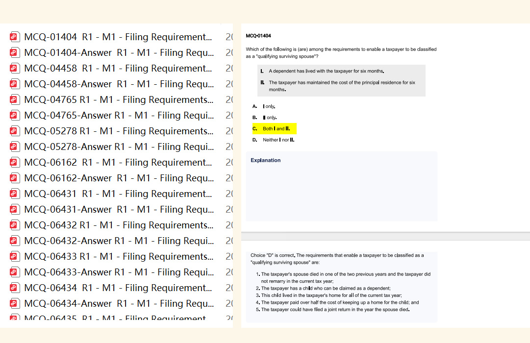 USCPA question banks